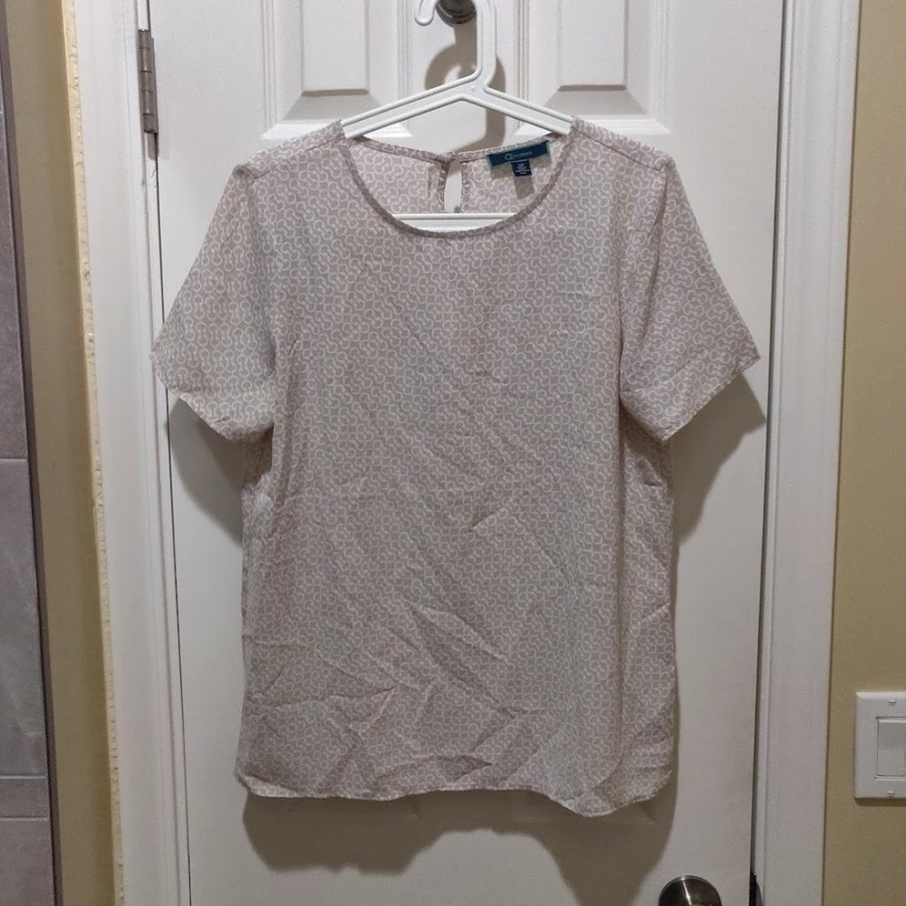 C Wonder Cream Short-Sleeve Shirt, Size S